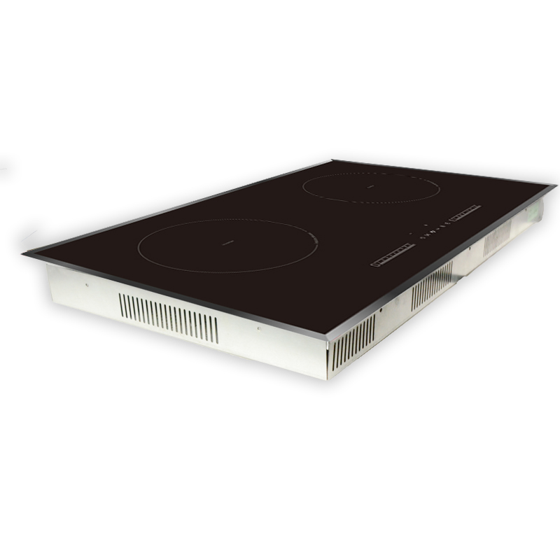 H-One OEM/ODM Aluminum Black Ceramic Glass Electric Double Hob Induction Cooker Brand Built-in Double Induction Cooktop