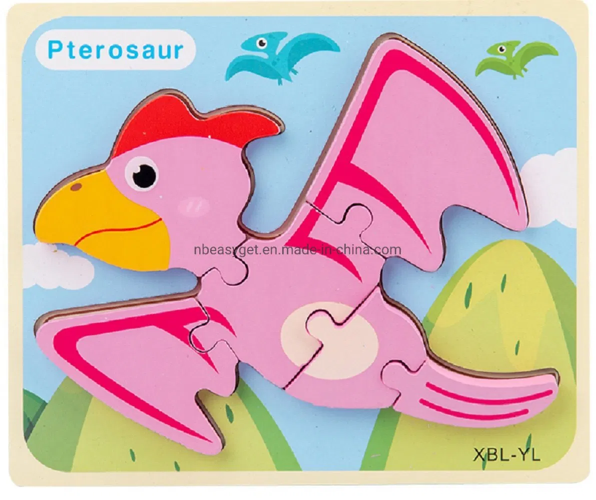 Kids Wooden Dinosaur Puzzle Baby Toddler Toy Educational Gift Esg17553