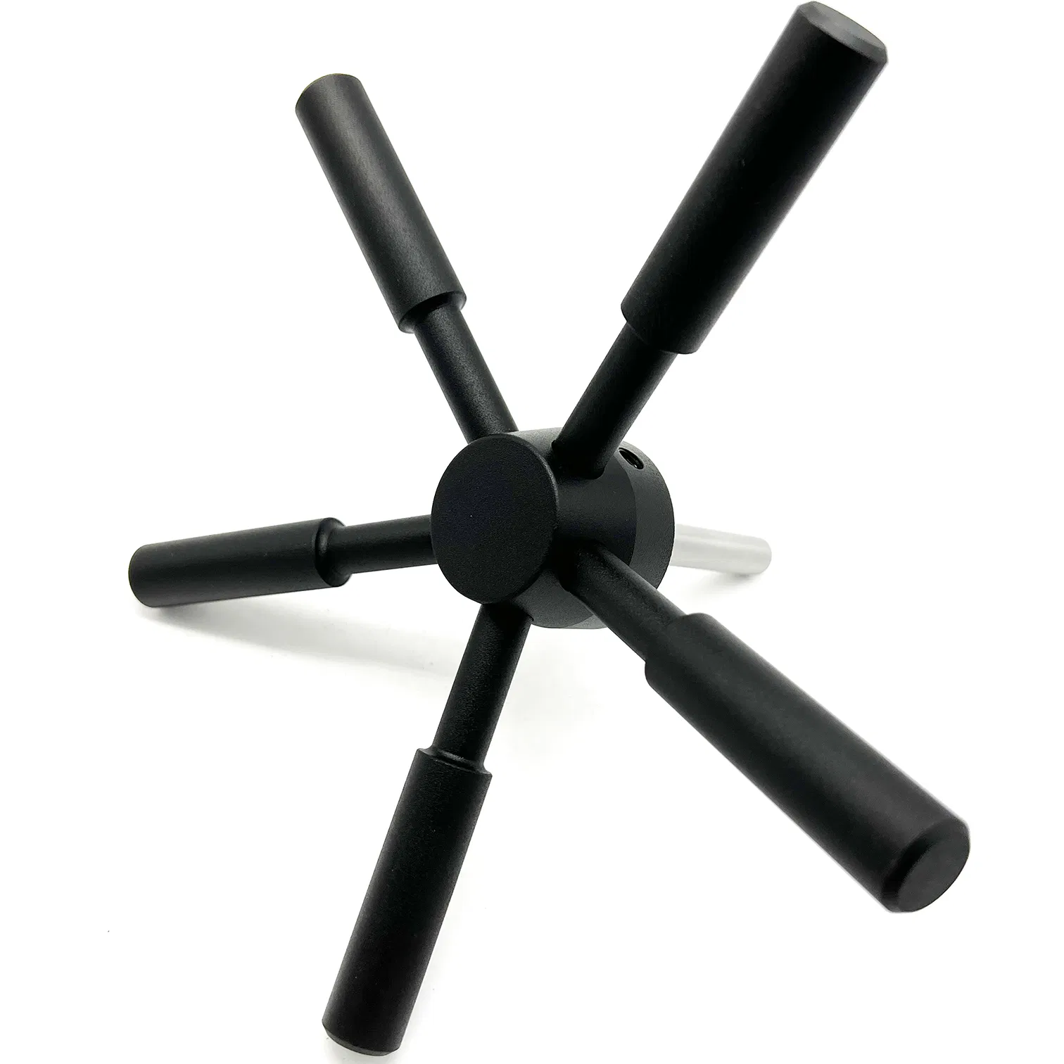 Black Chrome Titanium Plating 5 Spoke Safe Handle for Vautl Door