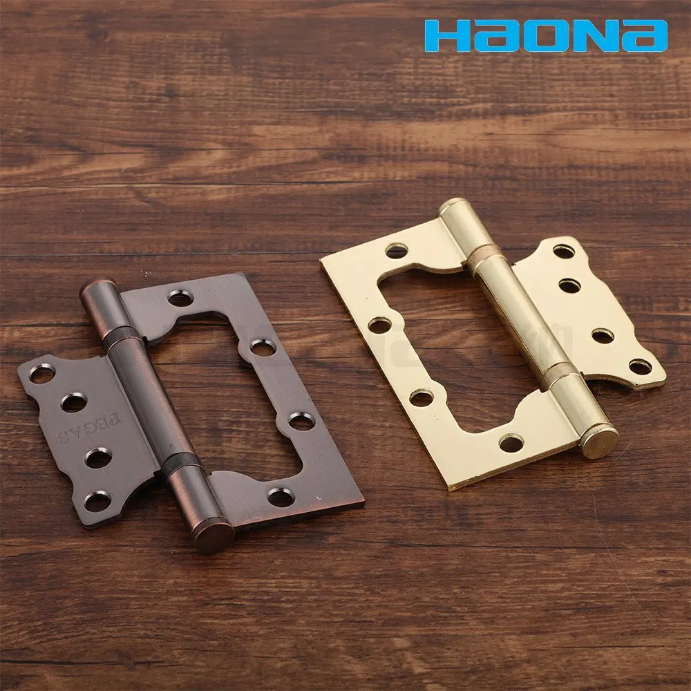 2bb Multi-Color Polished Iron Door Accessories Flush Butt Hinge with Flit Tip