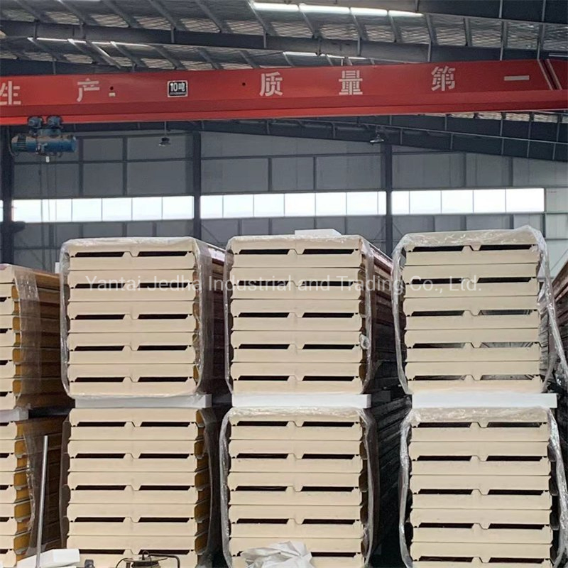 Cheap 50mm/75mm/100mm/150mm/200mm Thermal Insulated Freezer/Cool Room/Warehouse/ Workshop Wall Board EPS/PU/PIR/PUR/Puf/Polyurethane Roof Sandwich Panel Tiles
