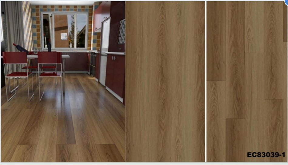 Waterproof Wood Grain PVC Click Lock Spc Flooring with IXPE