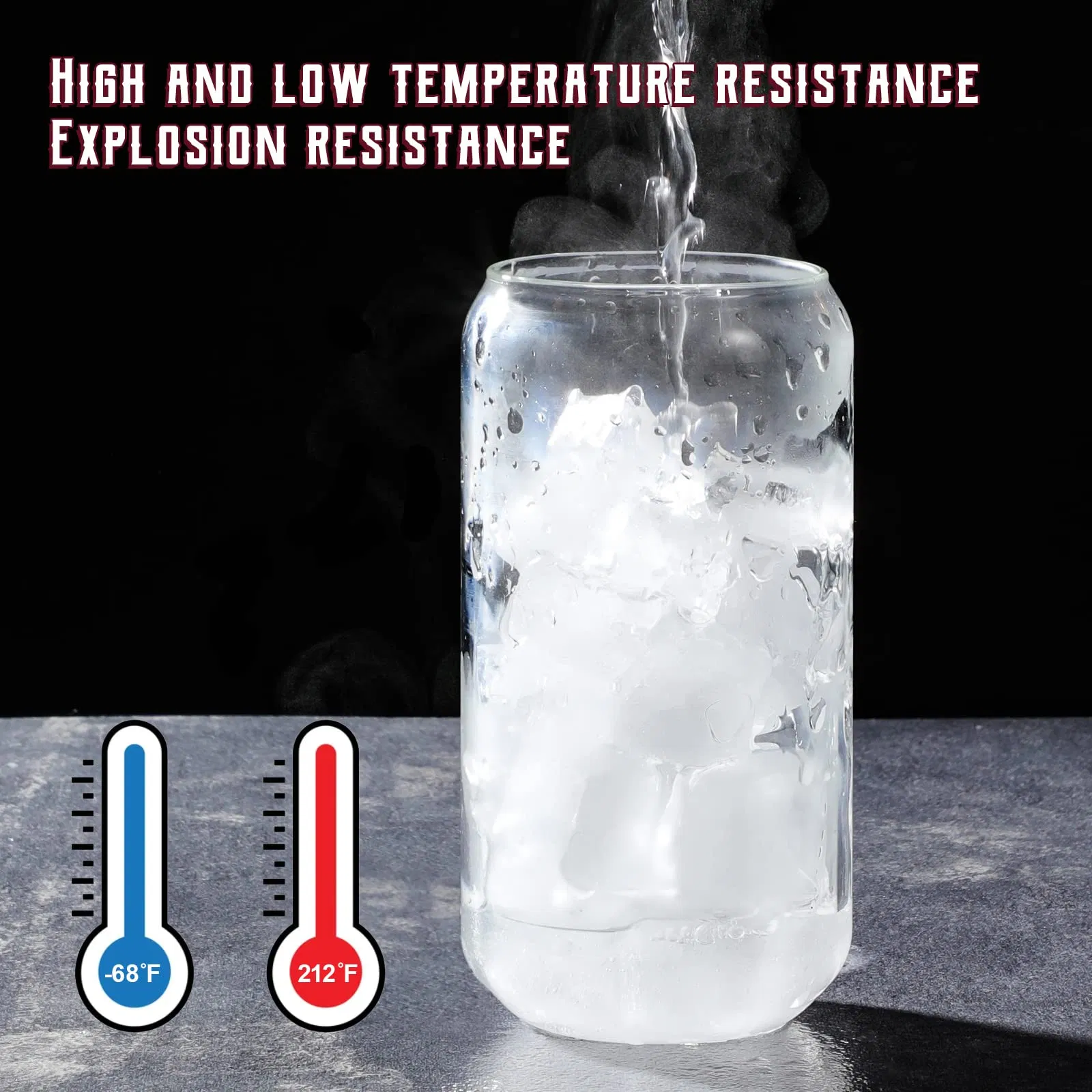 Набор стеклянных стаканов с бамбуковыми крышками и трубочкой, 4 шт