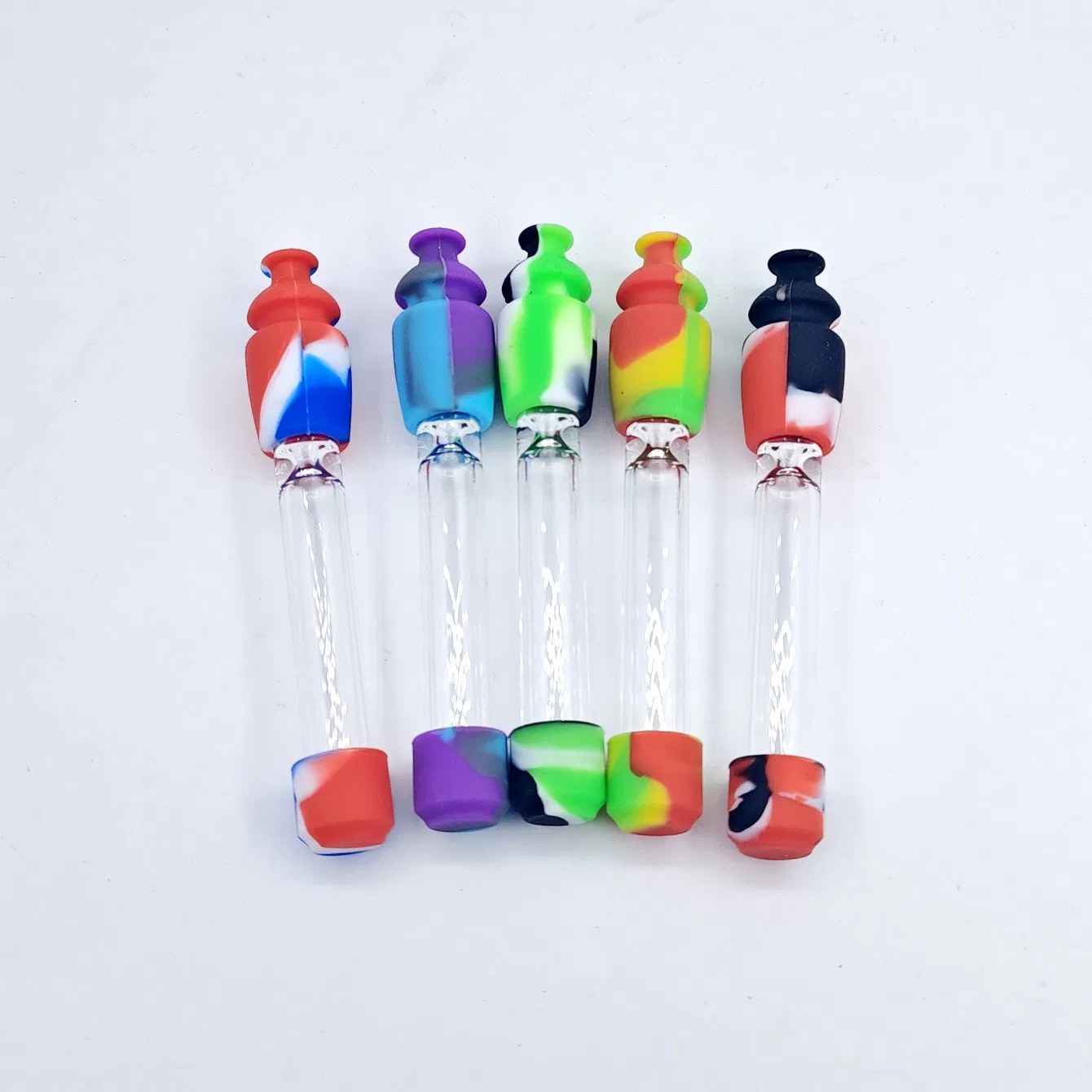 Smoking Accessoies New Silicone Pipe 21g 11.3cm Glass Silicone Pipe Horn Pipe Silicone Hand Pipe