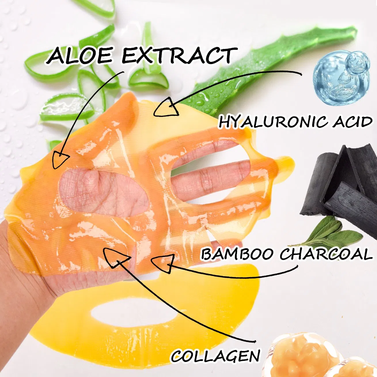 Private Label Natural Blueberry Collagen Sheet Mask Antioxidant Anti-Aging Moisturizing Fruit Face Mask