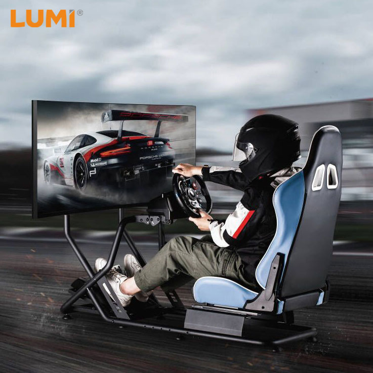 New Arrival Factory Manufacture Wholesale Premium Game Seat Car Gaming Chair Driving Simulator Racing Simulator Cockpit with Single Monitor Mount
