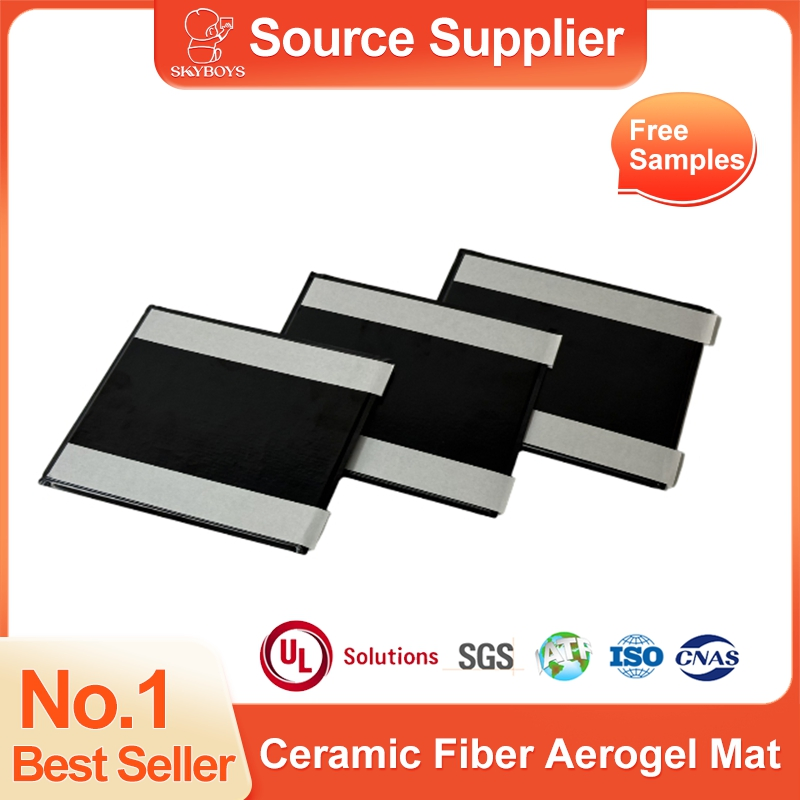 Insulation Fiber Insulation Jacket Silica Aerogel Insulation Sheet Blanket Ceramic Fiber Aerogel Mat for Oil Gas Pipeline Insulation