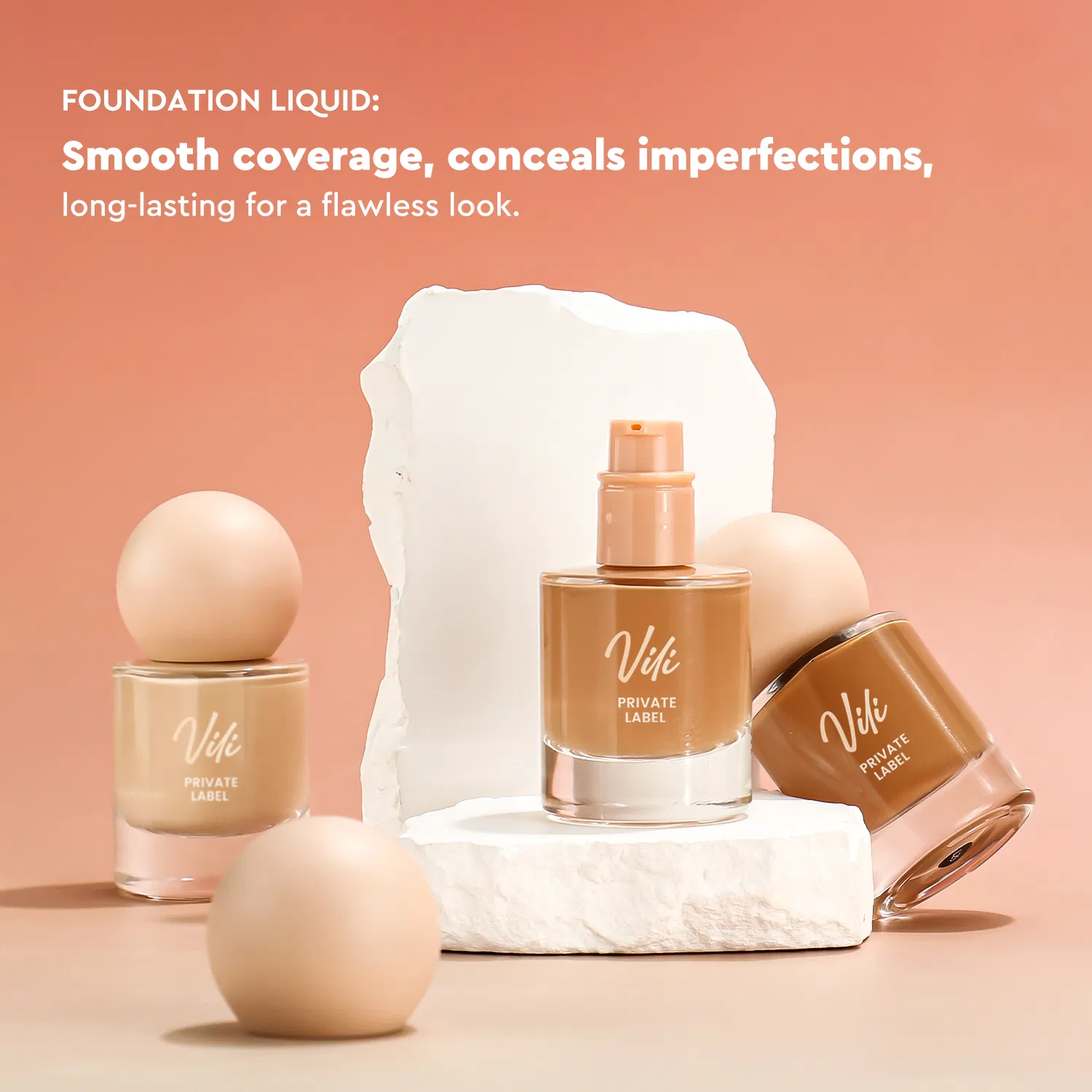 Private Label Customization Full Coverage Sunscreen Liquid Foundation
