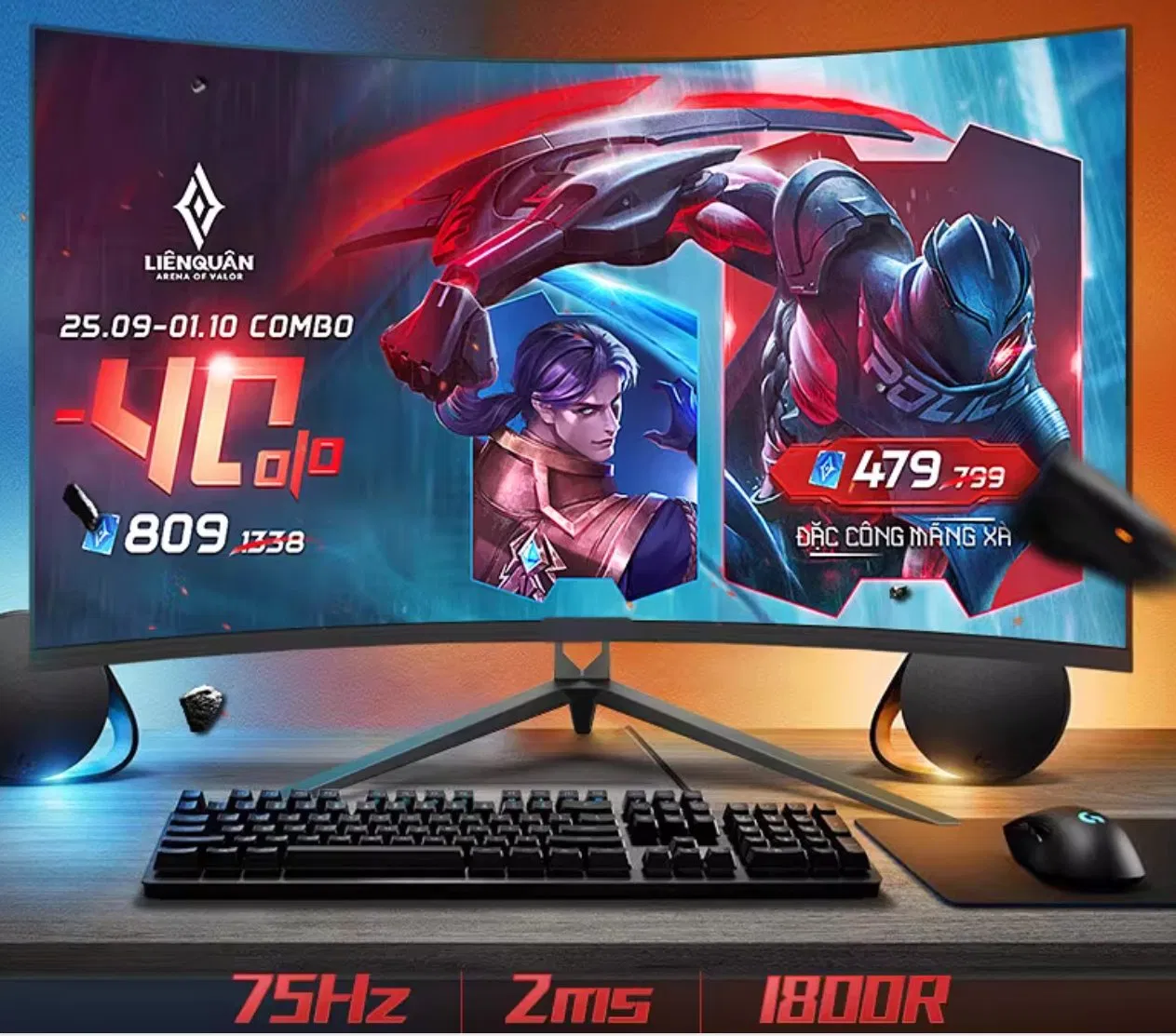 Curved Gaming Monitor 144Hz 27inch-31.5inch