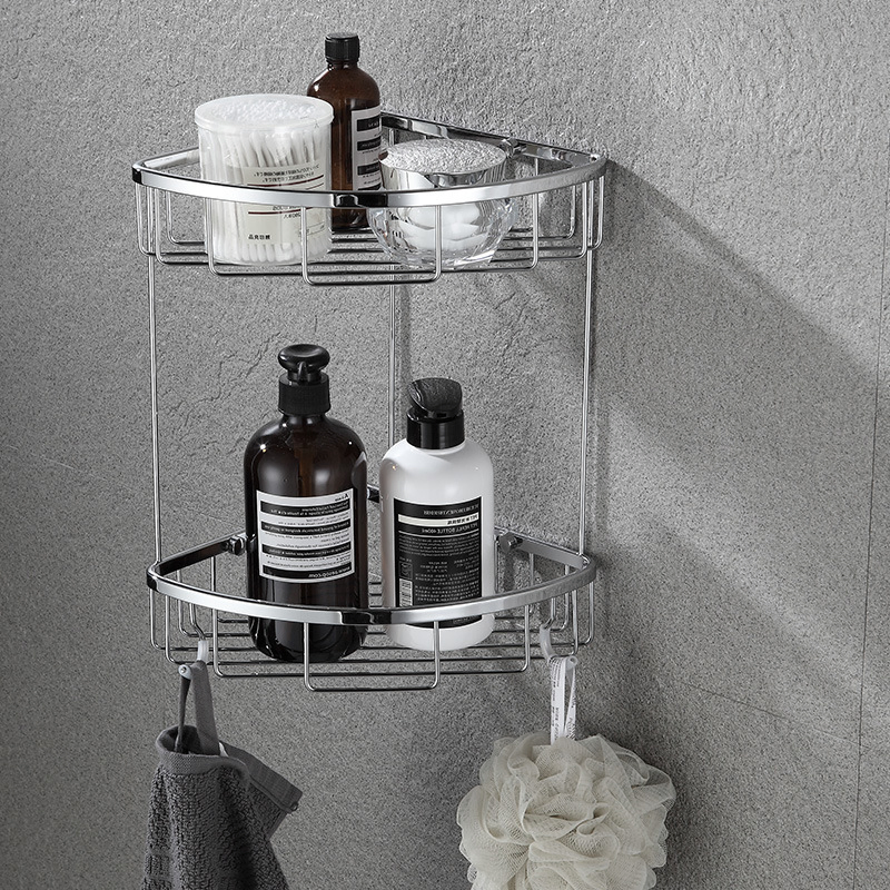 Rust-Proof Bathroom Organizer Rack Shower Bathroom Corner Rack