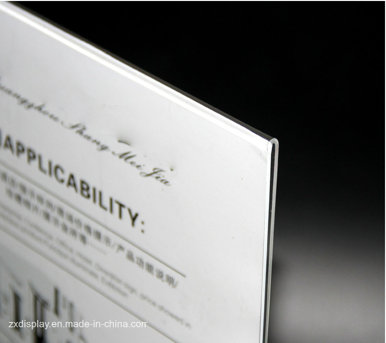 A4 Clear Acrylic Plastic Tabletop Photo Display Frame Menu Sign Holder