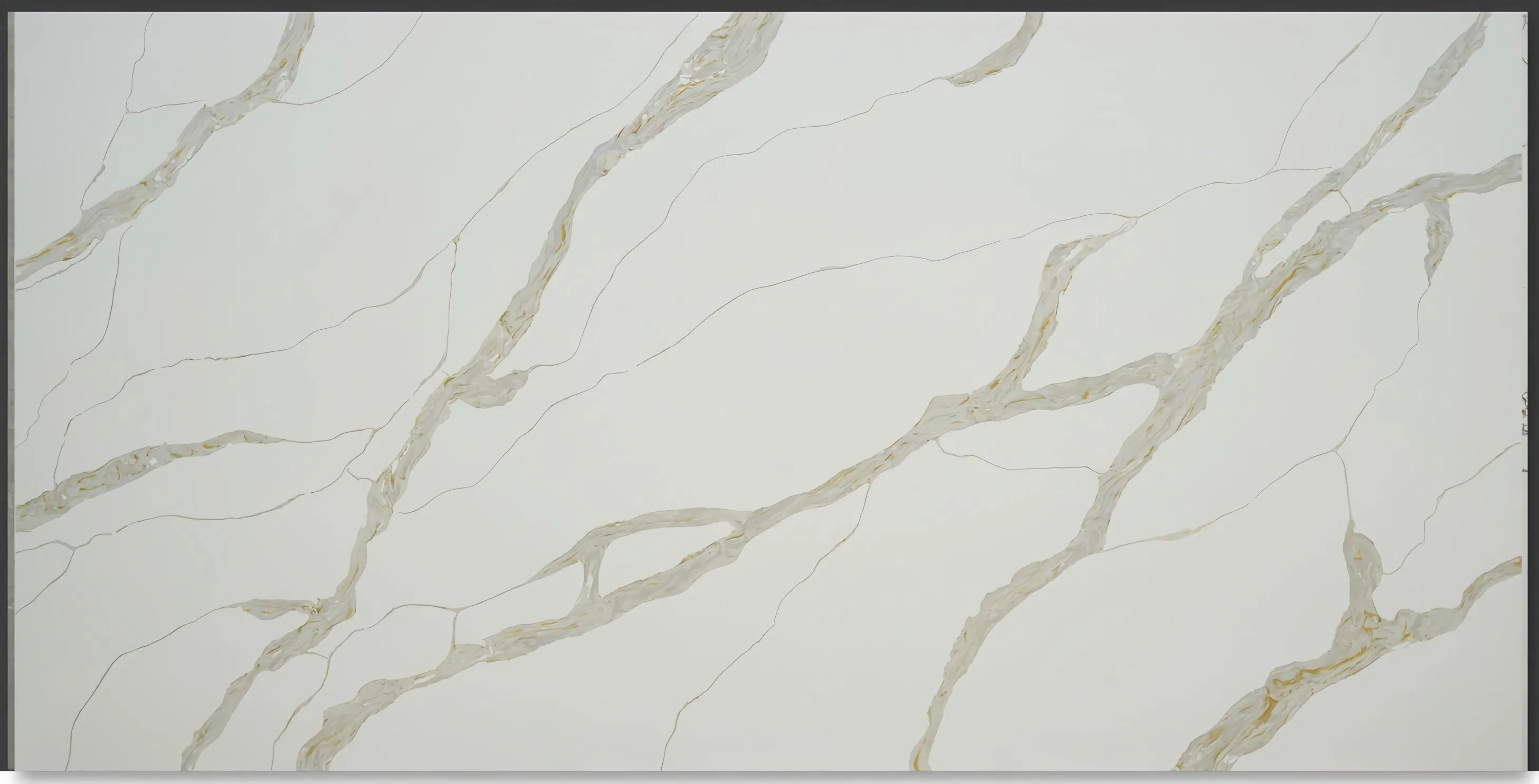 Quartz Stone Kitchen Island Countertop Quarts Slab Calacatta Quartz Prefabricated Countertop Grey Vein Quartz Stone for Kitchen