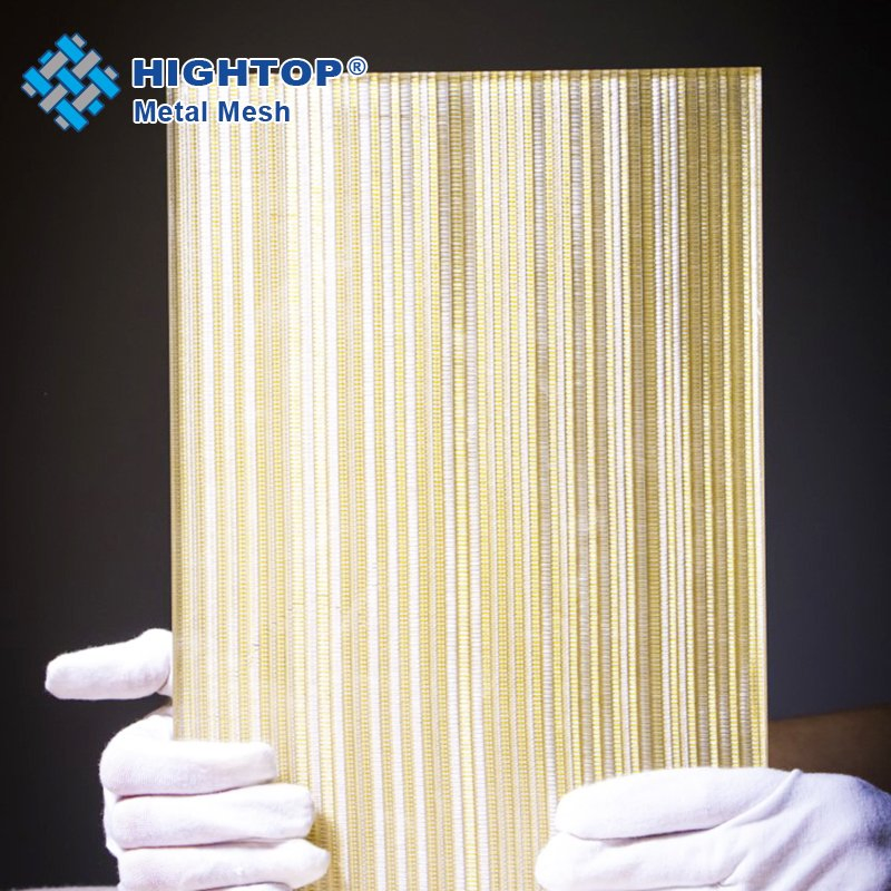 Moisture Resistant Decorative Mesh Fabric Laminated Glass for Bathrooms Partition