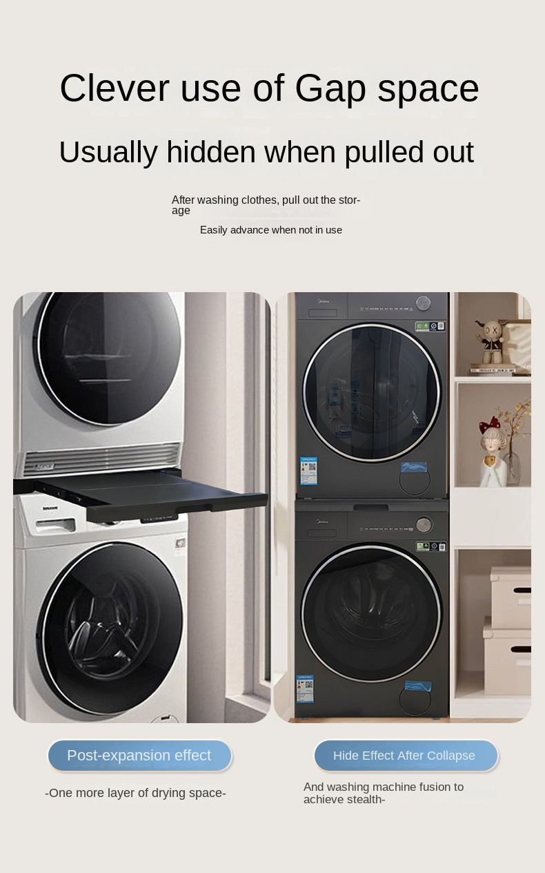 Stacking Kit for Washer and Dryer with Convenient Storage Drawer
