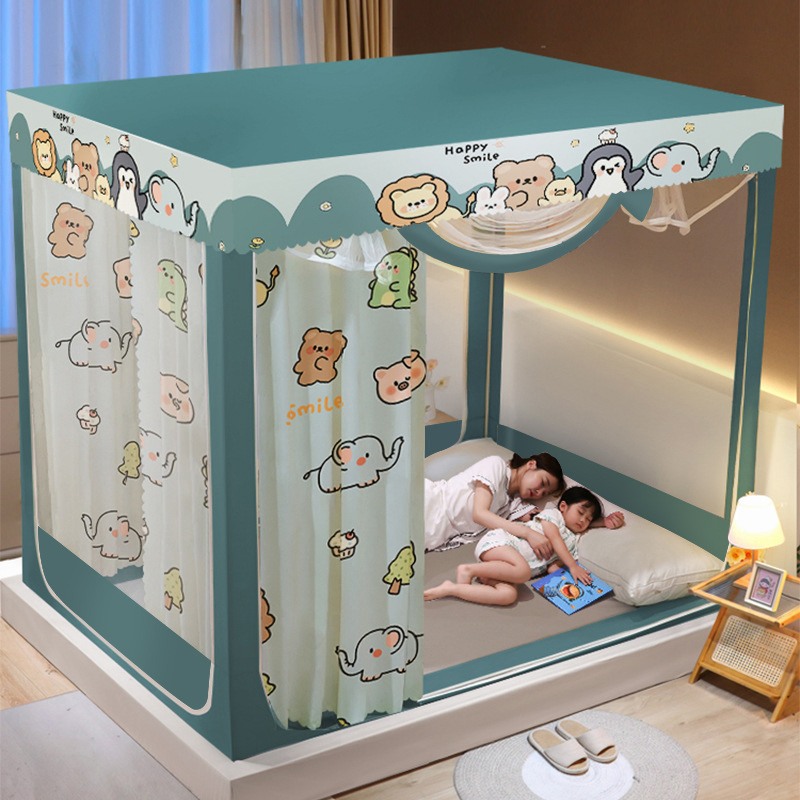 Factory Anti-Fall Household Bedroom 1.8m Double Bed One-Piece Zip Mosquito Nets