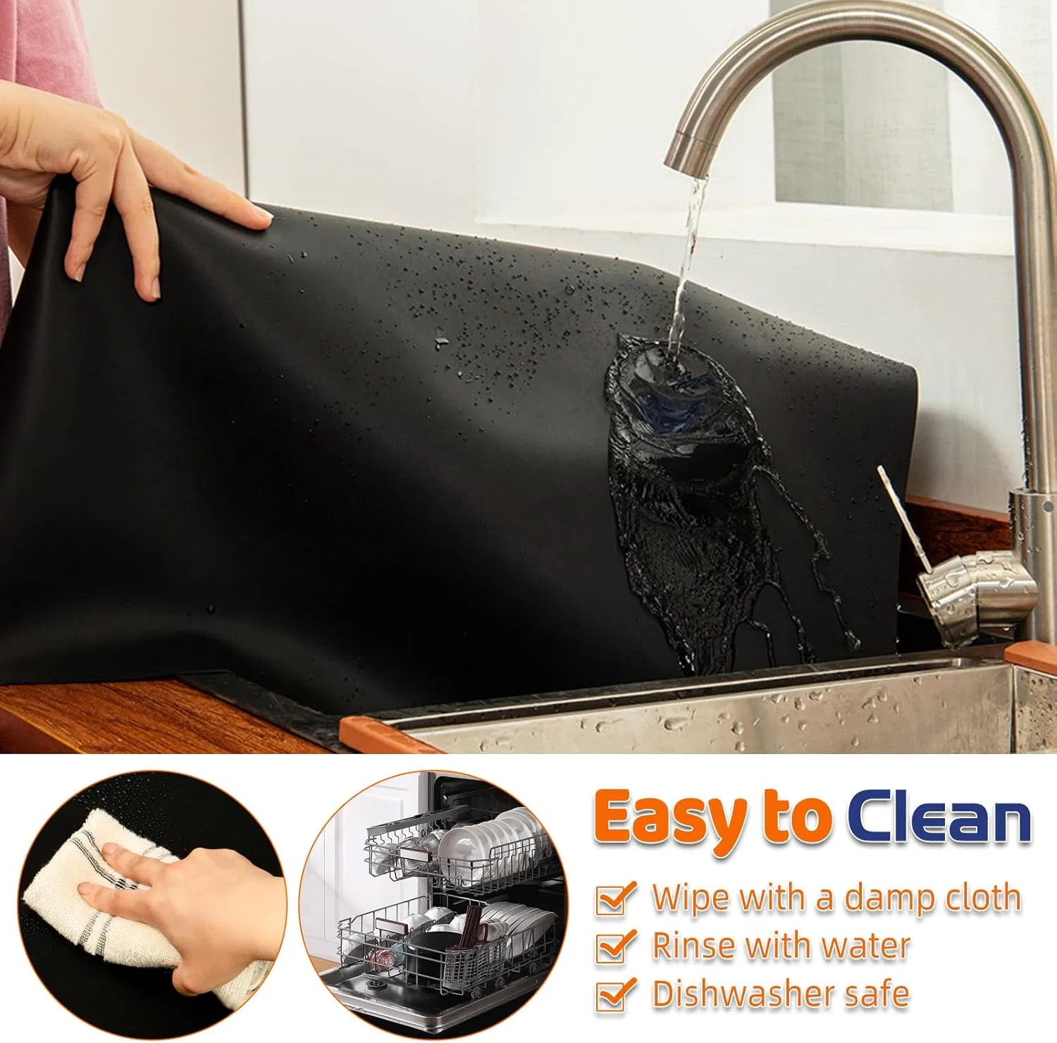 Силиконовый коврик для теста антискользящий складной