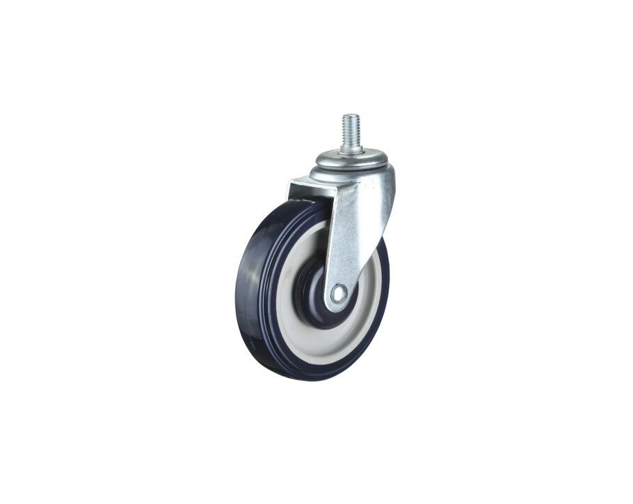 Supermarket Shopping Cart TPR Castor Wheel Swivel Thread Stem Trolley Caster Wheel