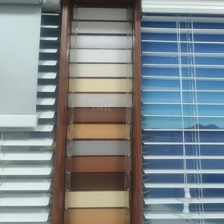 Cheap Price 25mm PVC Venetian Blinds Cordless Manual/Motorized Faux Wood Blinds