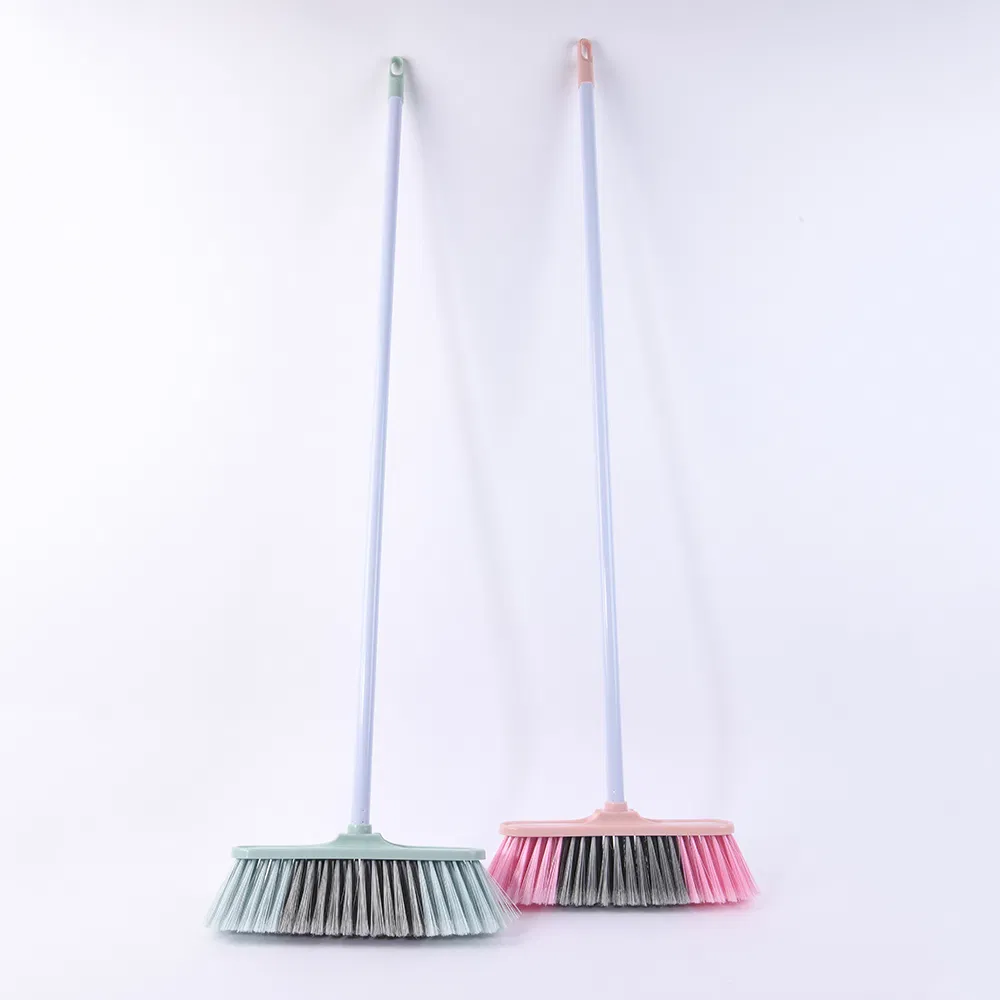 Hot Sale Easy Sweeping Home Floor Bicolor Broom with Stick