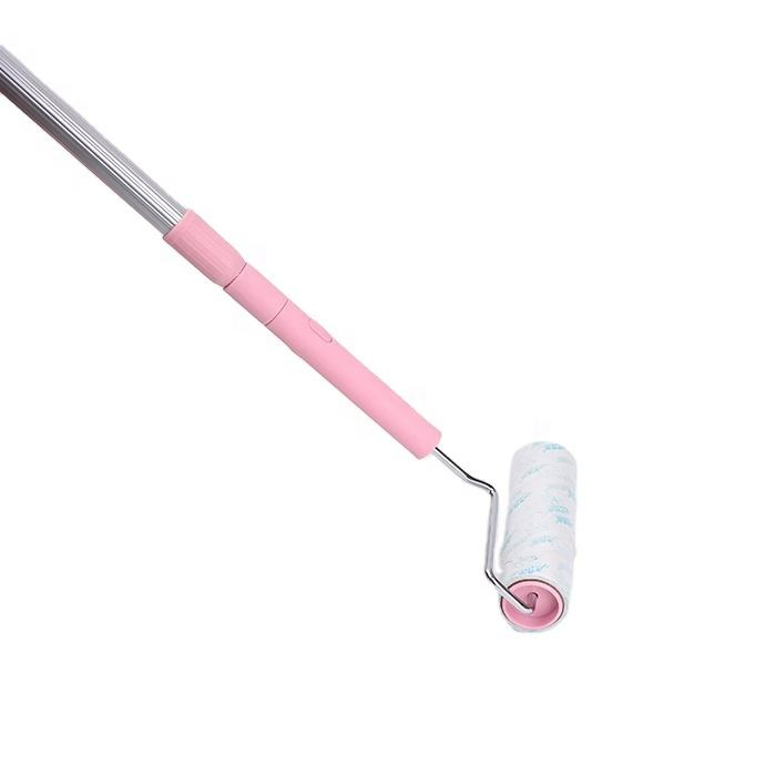 Extendable Long Handle Cleaning Adhesive Paper Extra Large Sticky Mop Lint Roller for Carpet Floor