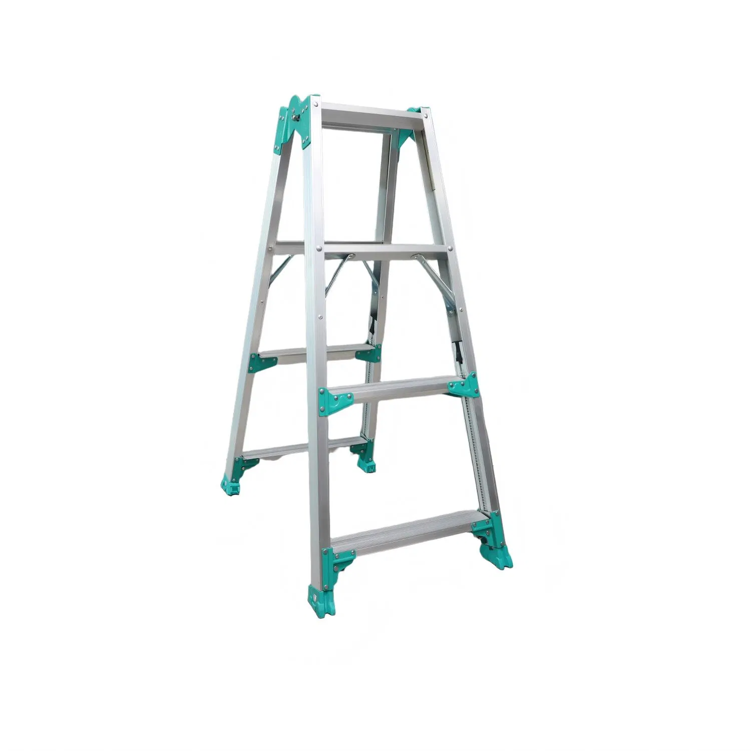 Lightweight Easy-Carry Handle Multi-Purpose 6-Step Folding Ladder with Anti-Slip Wide Pedals for Home Use