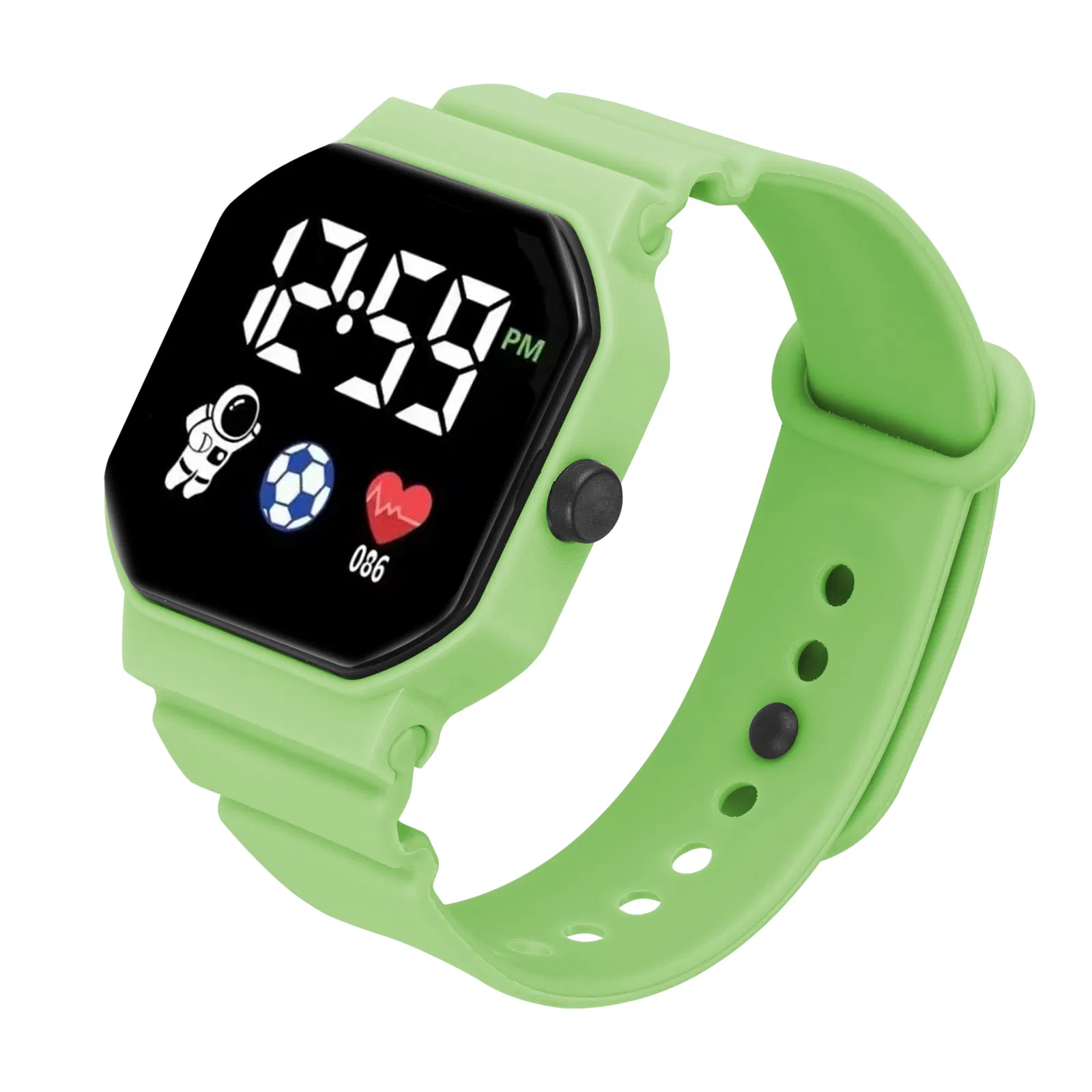 Cross-Border Square Astronaut Electronic Watches LED Night Light Student Watches Plastic Watches