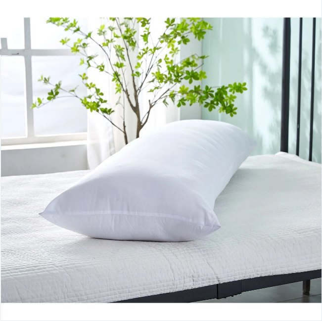 China Supplier 50X140cm 3D Siliconized Hollow Polyester Fiber Filled Hotel / Home Bed Lone Body Bolster Pillow
