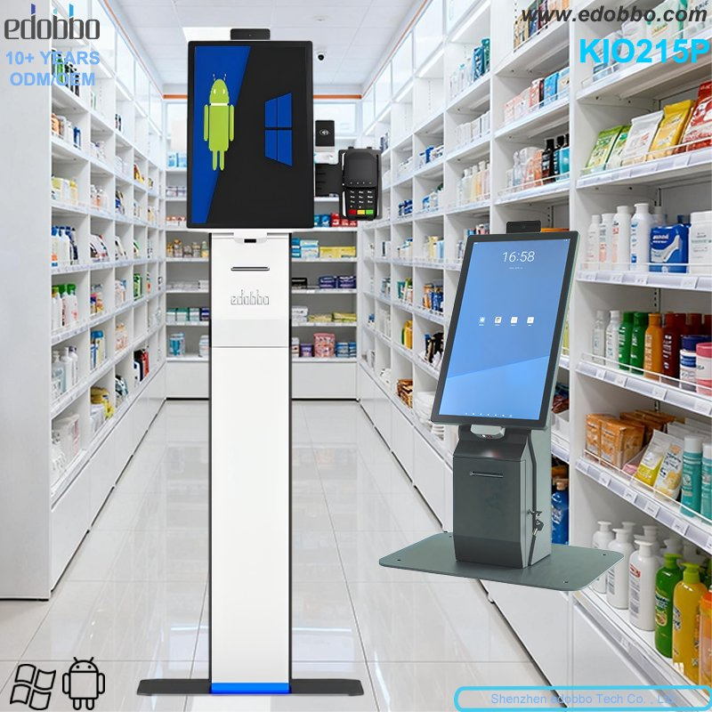 21.5-Inch Self Check Kiosk Hotel Restaurant Supermarket All-in-One Touch-Screen Industrial-Grade Payment Kiosk