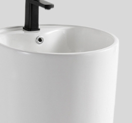 Outdoor Courtyard Floor Wash Basin Toilet Ceramic Integrated Column Wash Basin
