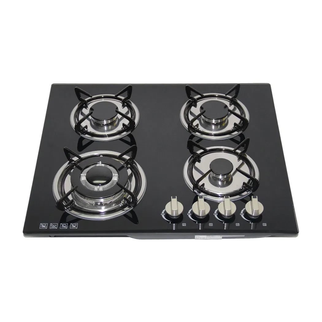 Factory Sale Black Temper Glass Gas Cooker 2 Burner Gas Hob Double Burner Built in Gas Stove