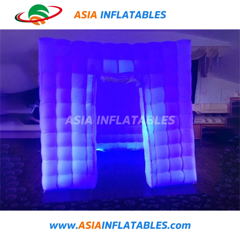 Colorful LED Lighting Advertising Inflatable Photo Booth Wall