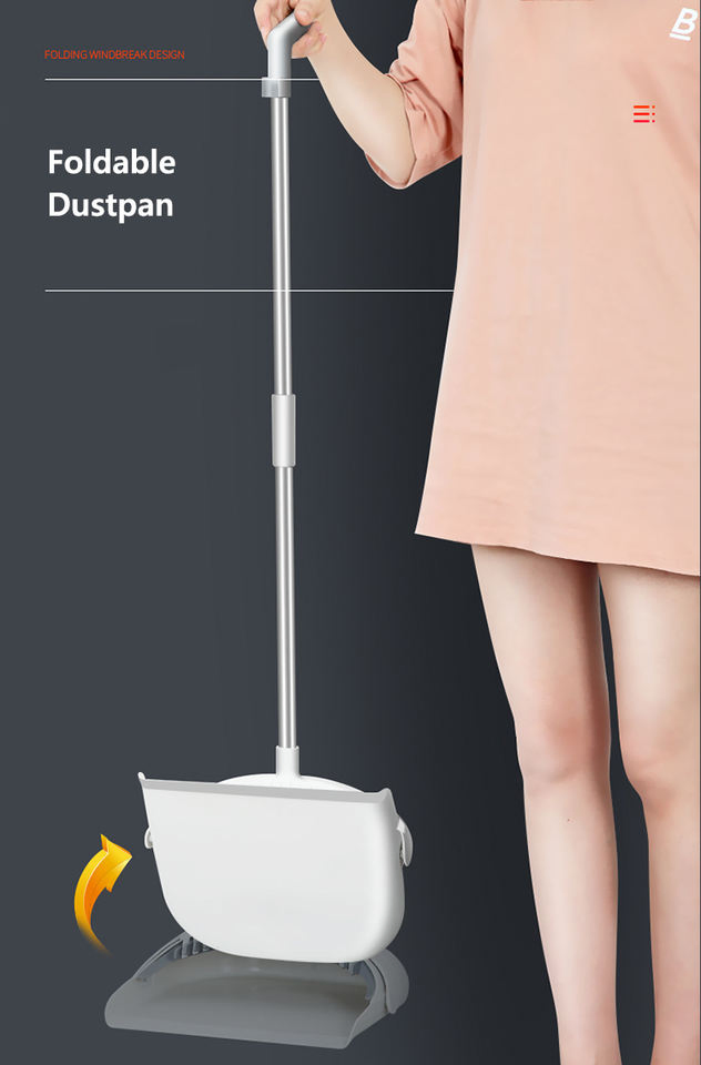 Brooms and Dustpan Set with Long Handle
