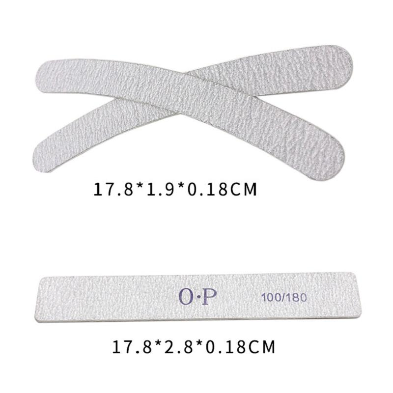 1000PCS/Case 2 Ways Double Sides Zebra Manicure Nail Tool Professional Regular Plastic Nail File