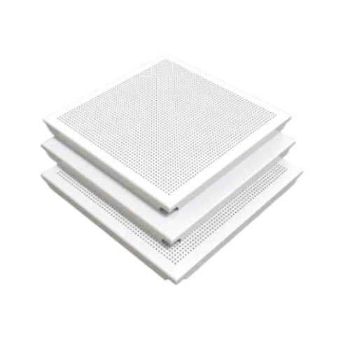 Shopping Mall Hospital Decorative Acoustic 2*2FT Aluminum Square Ceiling Panel