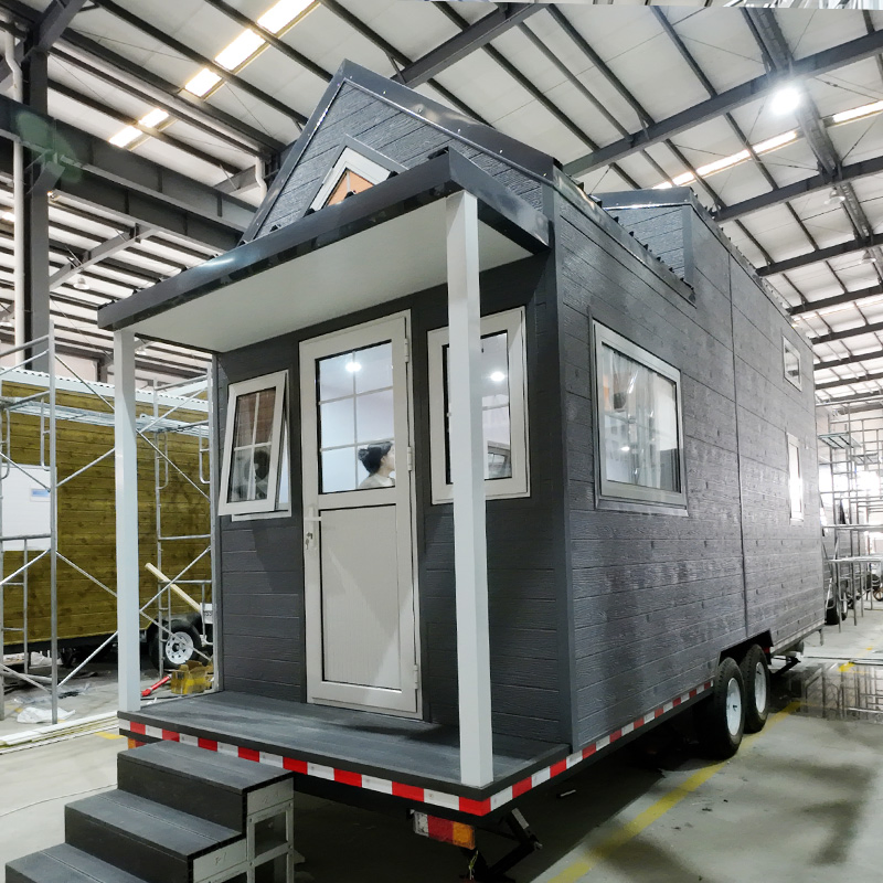 Modular Prefabricated Tiny Houses on Wheels Log Cabin Modular Homes Caravan Readyto Ship