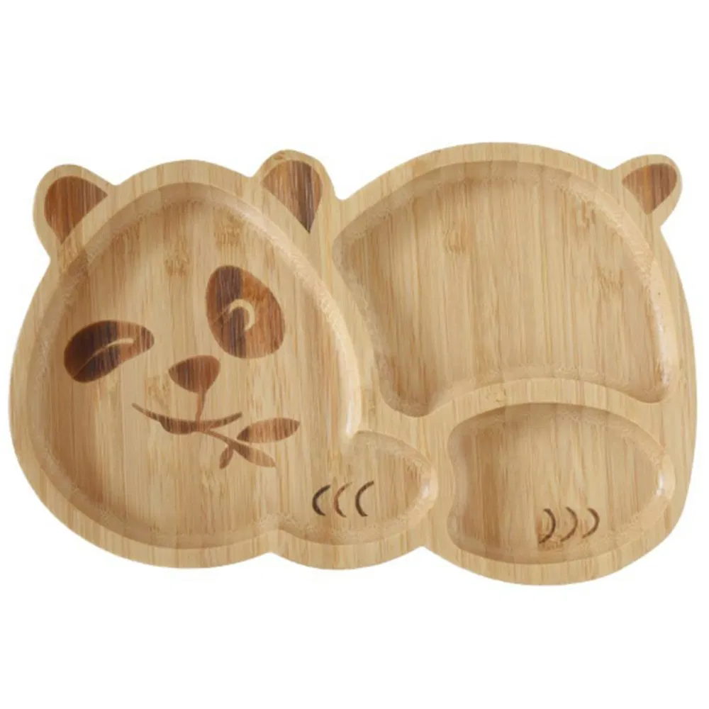 Wholesale Bamboo Dinner Plate Children Household Silicone Baby Fall-Proof Tableware