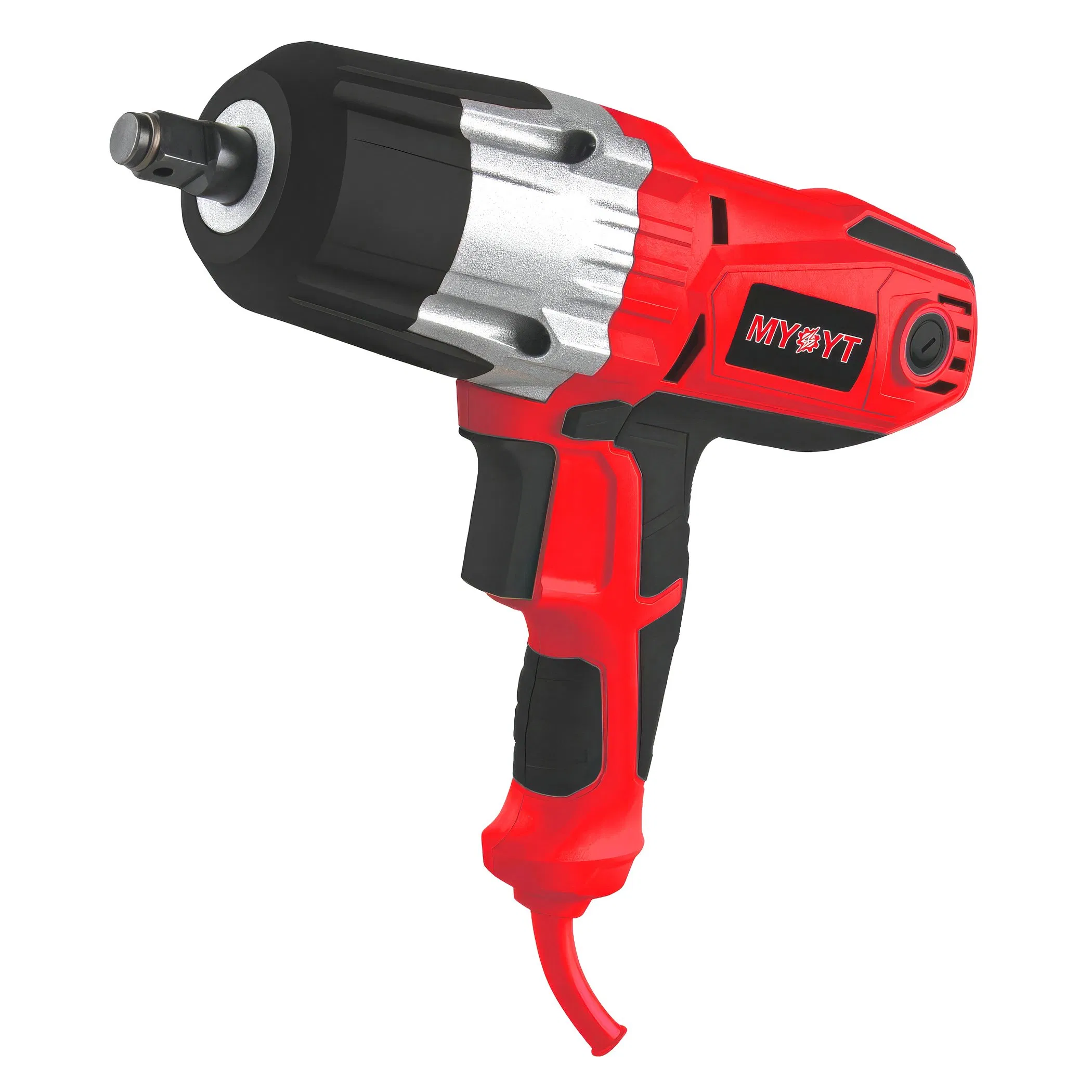 230V 720W Impact Wrench 500n.M High Torque 3600rpm 1/2" Spindle Electric Wrench with Copper Motor Rubber Handle Aluminum Gearbox VDE Plug Forward/Reverse Functi