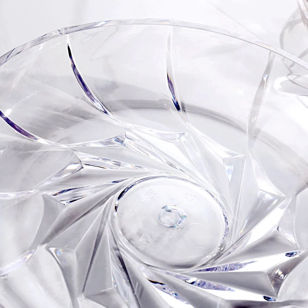 Plastic Fruit Plate - Minimalist Spiral Stackable Tray for Restaurants