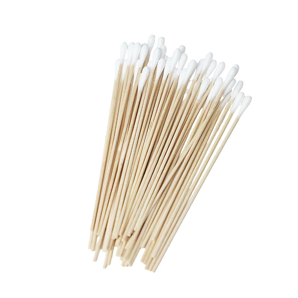 Bamboo Wooden Sticks Q Tips Cotton Bud 15cm Cleaning Coton Tige Cotton Swab