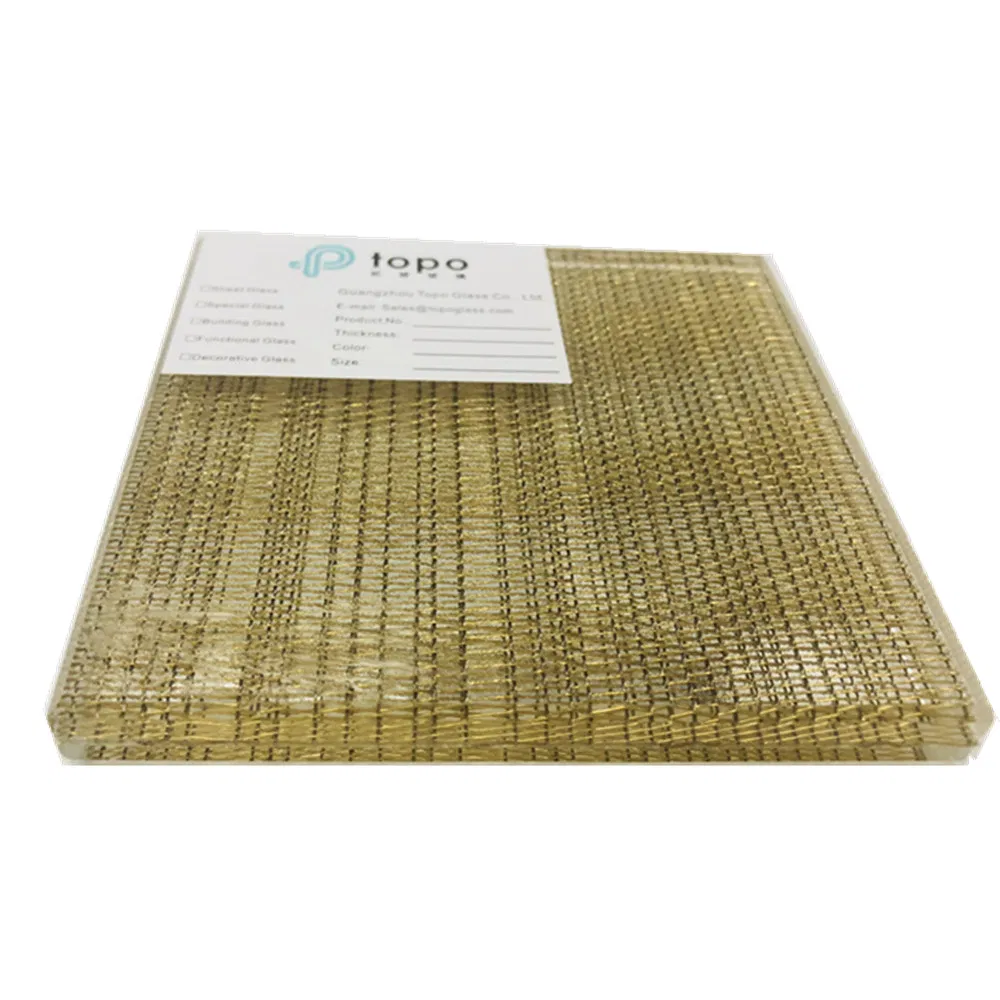 High Quality 5mm + 5mm Fireproof Resistant Wired Glass for Home Decor (PLW-TP)