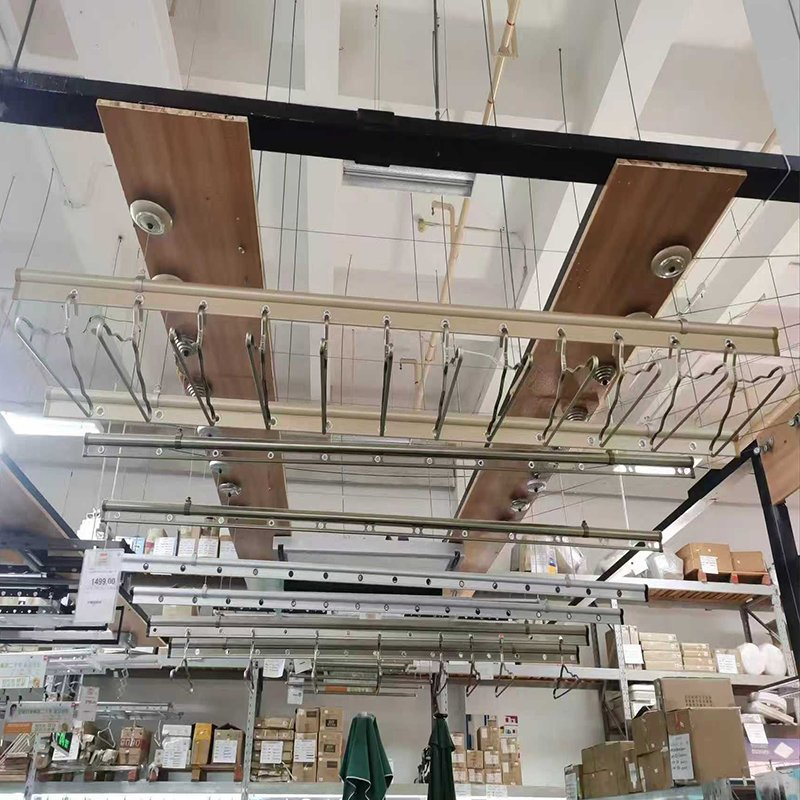 High-Tech Smart Laundry Rack with Ceiling Lift Feature