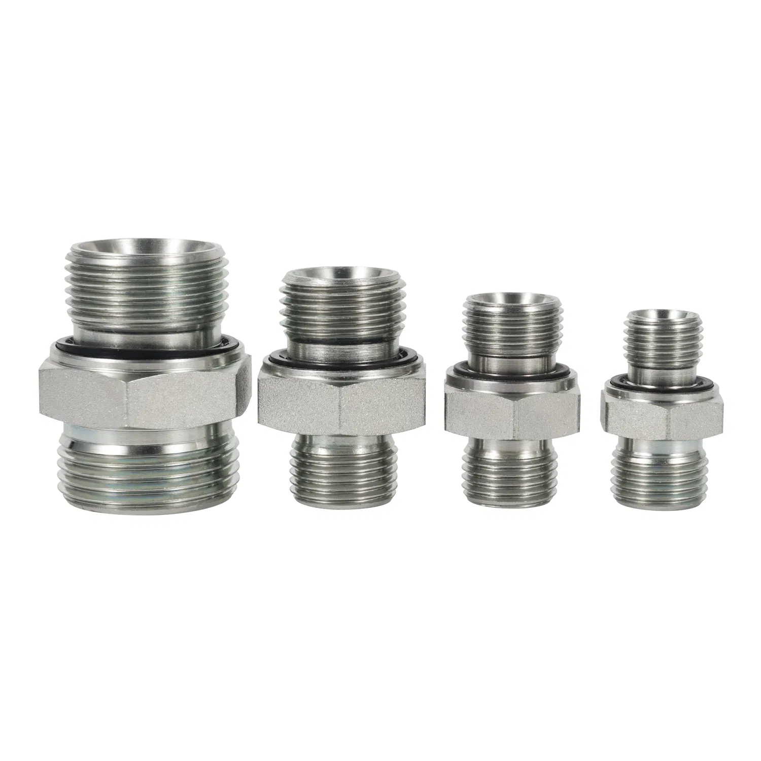 Carbon Steel Metric Thread Hydraulic Straight Fittings with ED Ring 1CB