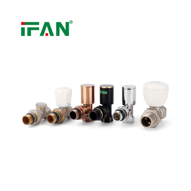 Ifan Wholesale Hot Selling Cheap Brass Radiator Valves Home Used Hot Water Control Heating Angle Radiator Valve