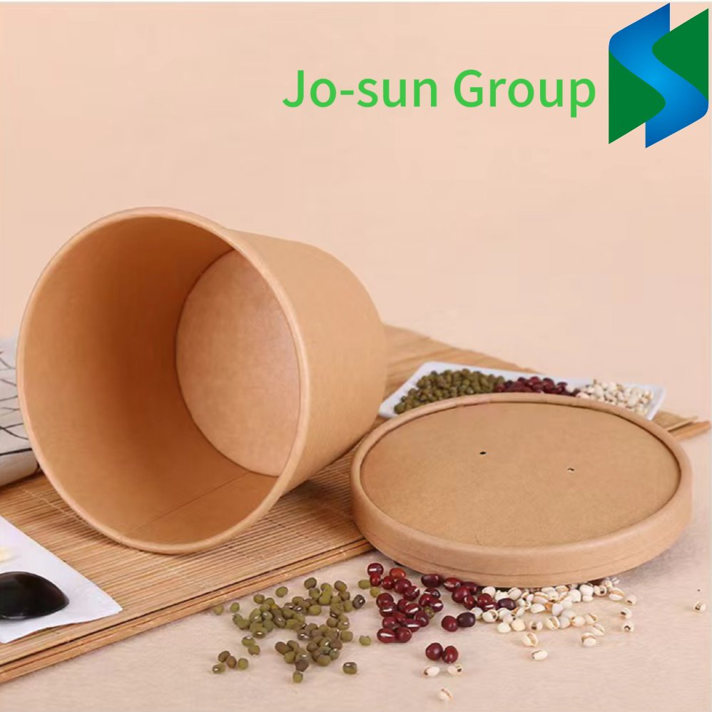 Eco-Friendly Packaging Food Box Takeaway Biodegradable Custom Disposable Paper Salad Bowl Paper Container Kraft Bowl