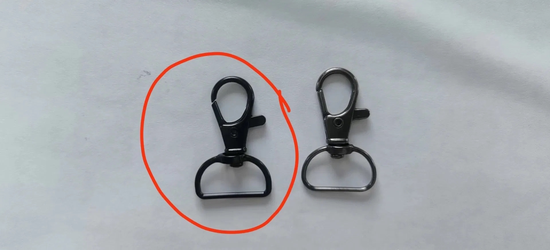 Black Metal Lanyard Dog Hooks Oval Shape Hooks Factory From China
