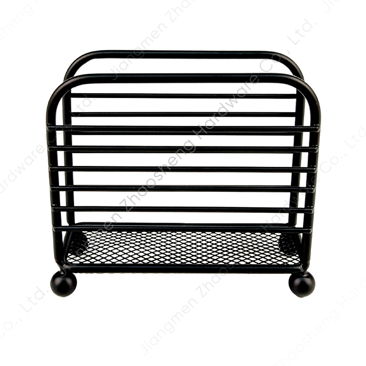 Desktop Wire Roll Paper Caddy Stand Metal Napkin Holder for Dining