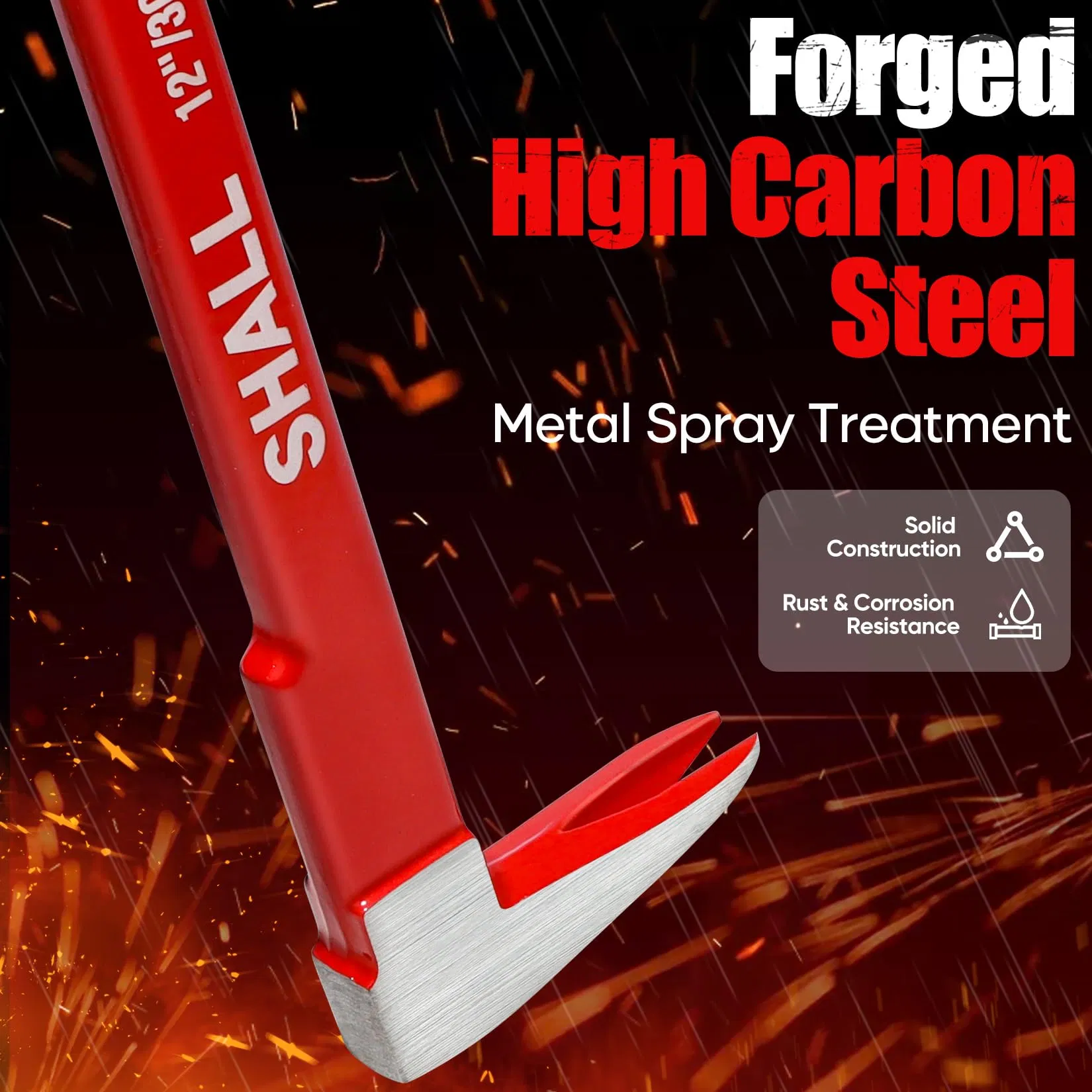 3-Piece Nail Puller Tool Set, 12"10" 8" Heavy Duty & Mini Cats Paw Pry Bar High Carbon Steel Crowbar Tool for Home Remoldling