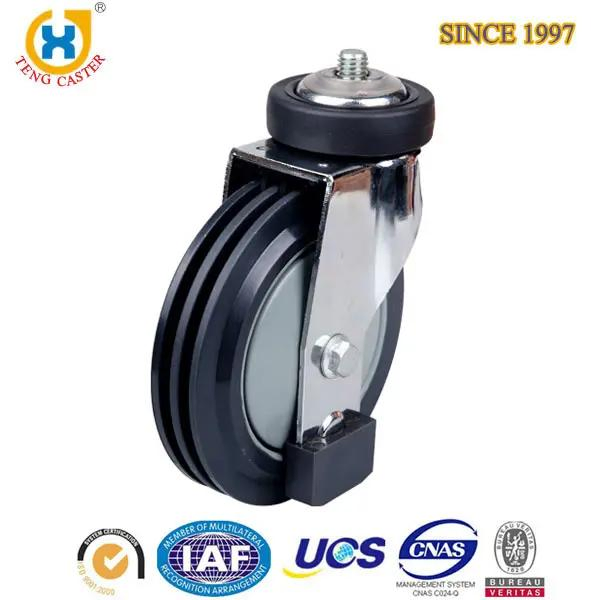China Wholesale 5 Inches Shopping Trolley Caster Wheels Trolley Escalator Castor PU Wheel