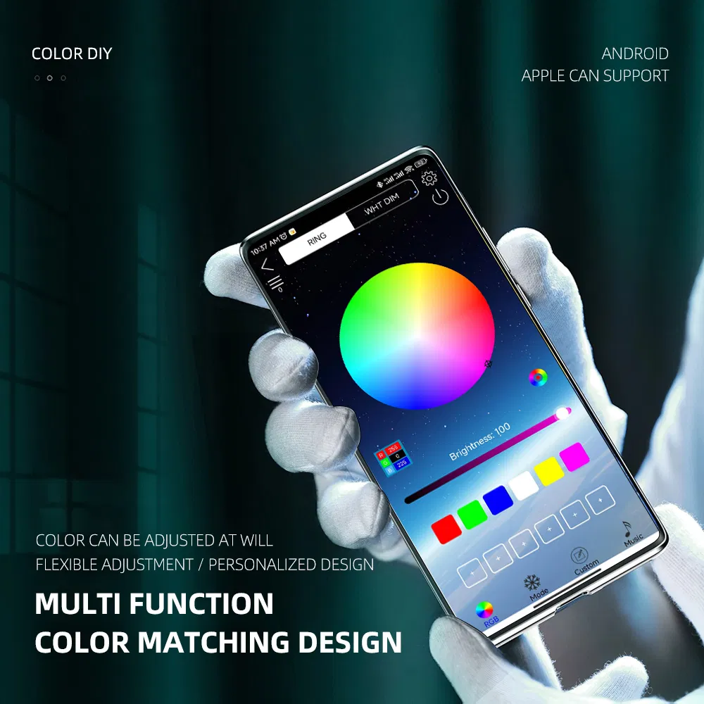 Мотоциклетный комплект RGB-подсветки с управлением через приложение и функцией стоп-сигнала