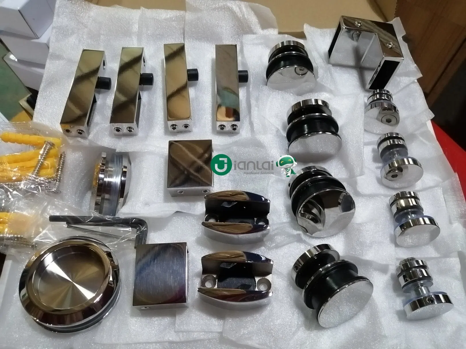 Frameless Bathroom Glass Door Mute Pulley Track Accessory Sliding Shower Door Kits